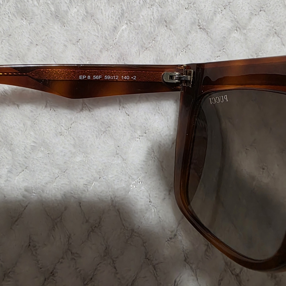 Emilio Pucci Sunglasses with Brown Lenses and Patterned Frame - Picture 6 of 13